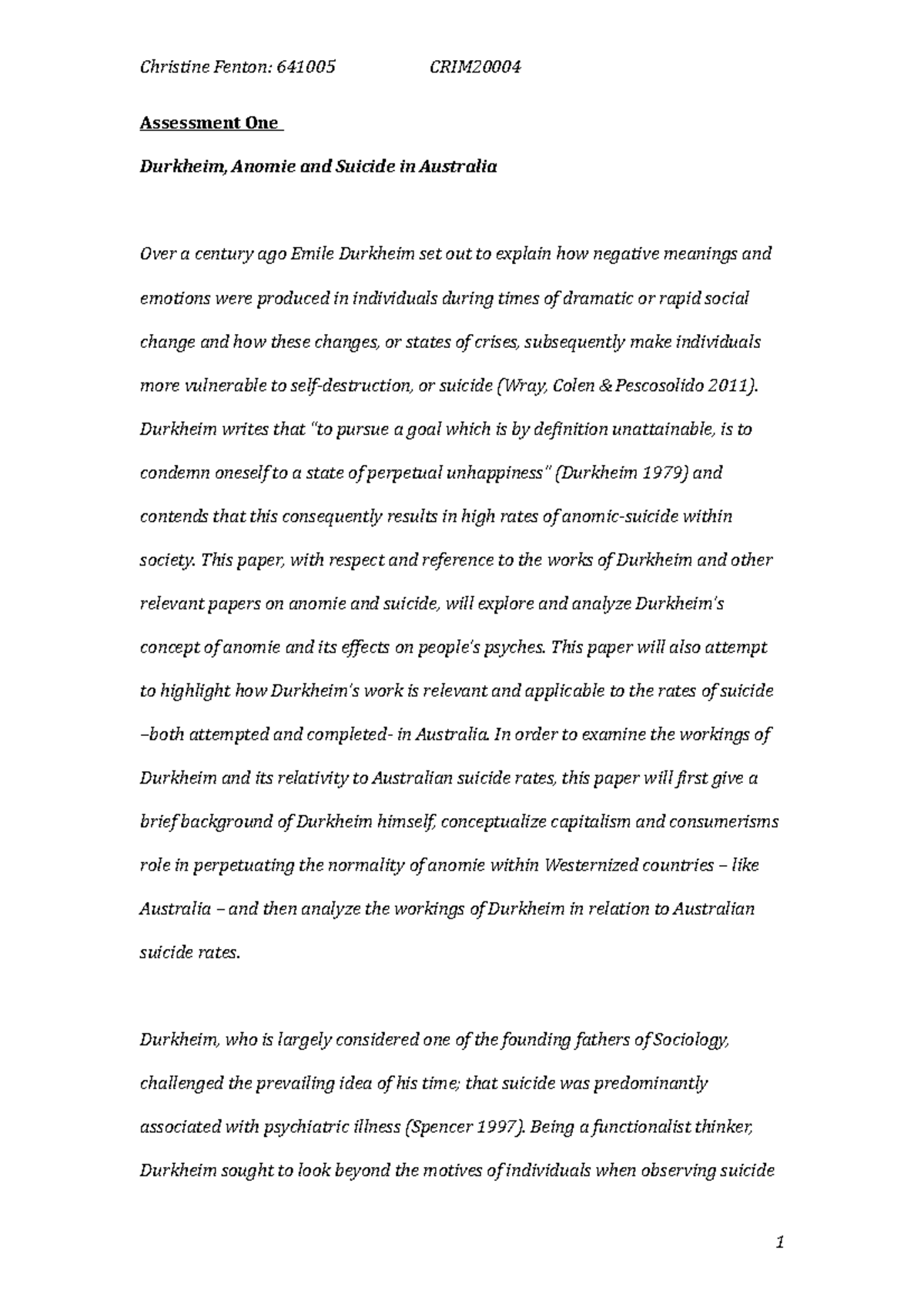 Durkheim's theory of anomie definition picture