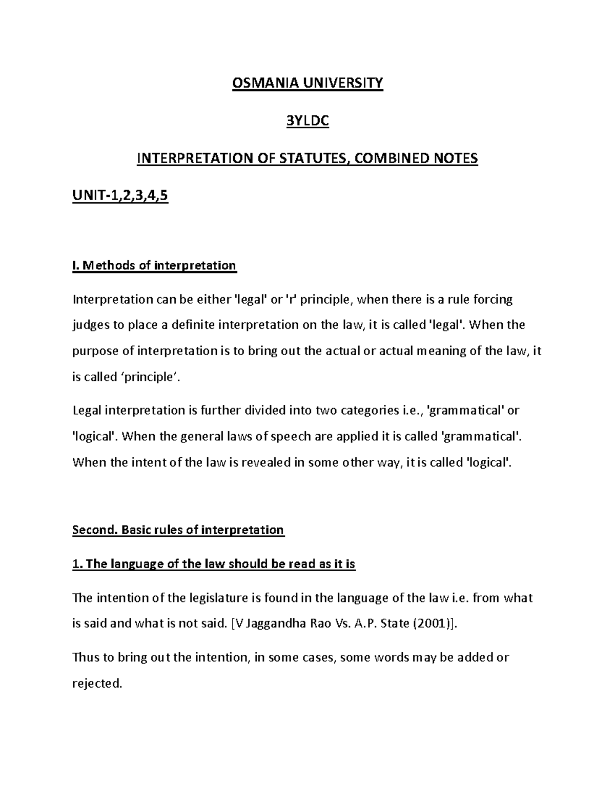 interpretation of statutes Warning TT undefined function 32