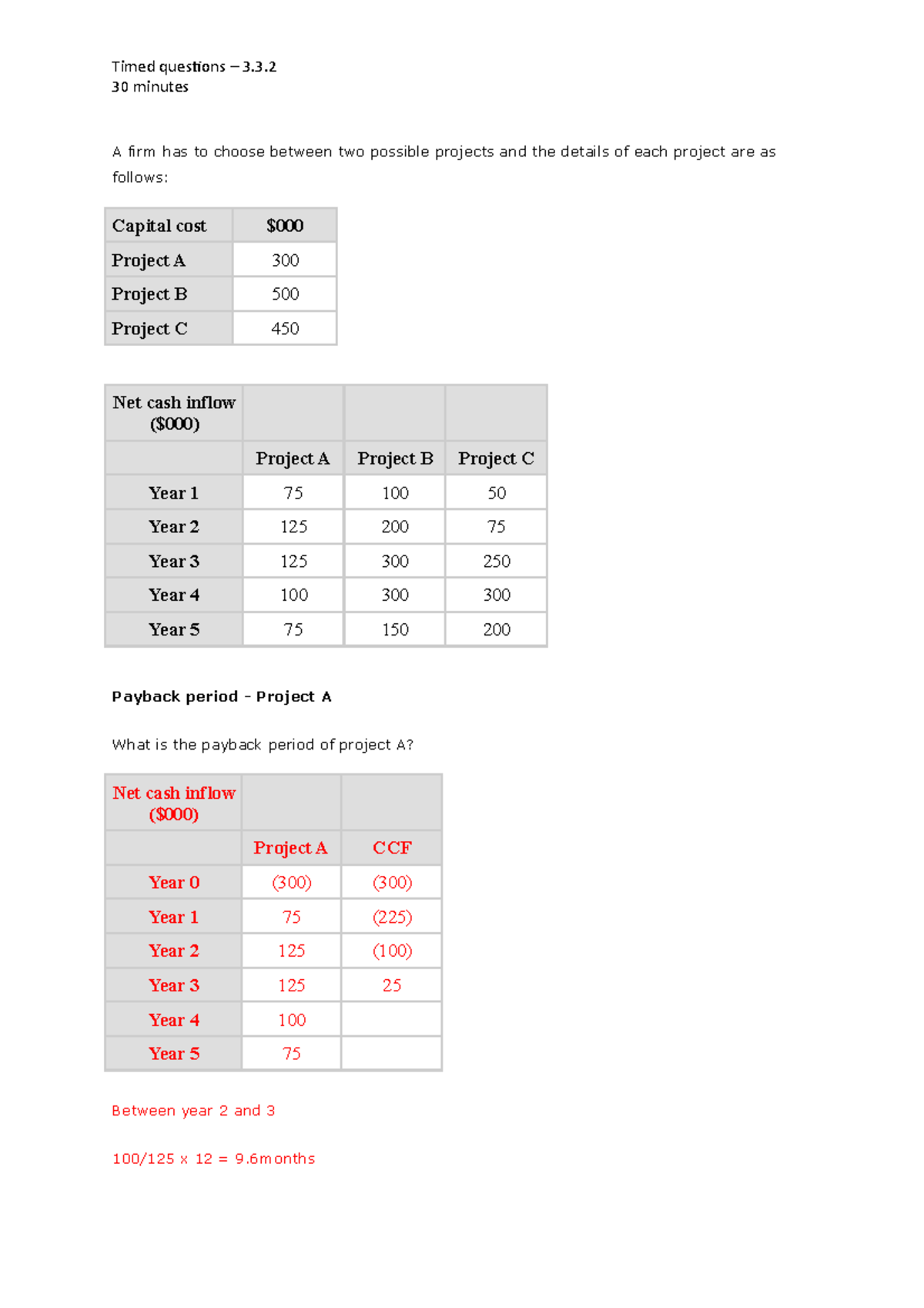 3.3.2 IA timed questions - Answers - 30 minutes A firm has to choose ...