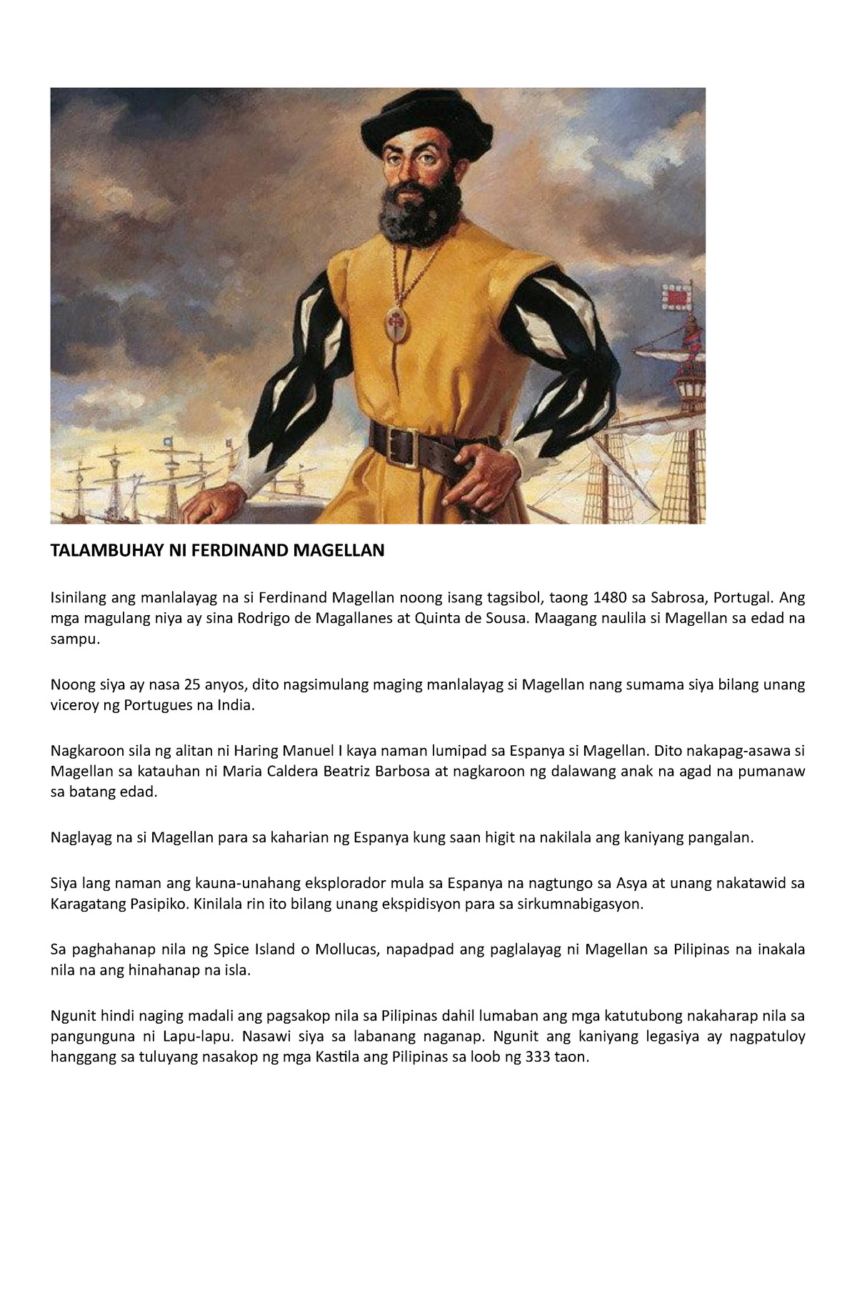 Ferdinand Magellan Biography Talambuhay Ni Ferdinand Magellan | Hot Sex ...