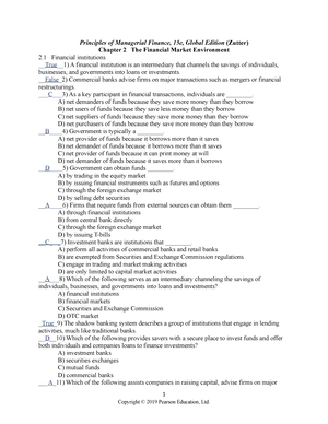 Financial Management - Final Exam - 1. A 2. A 3. C 4. A 5. A 6. A 7. D ...