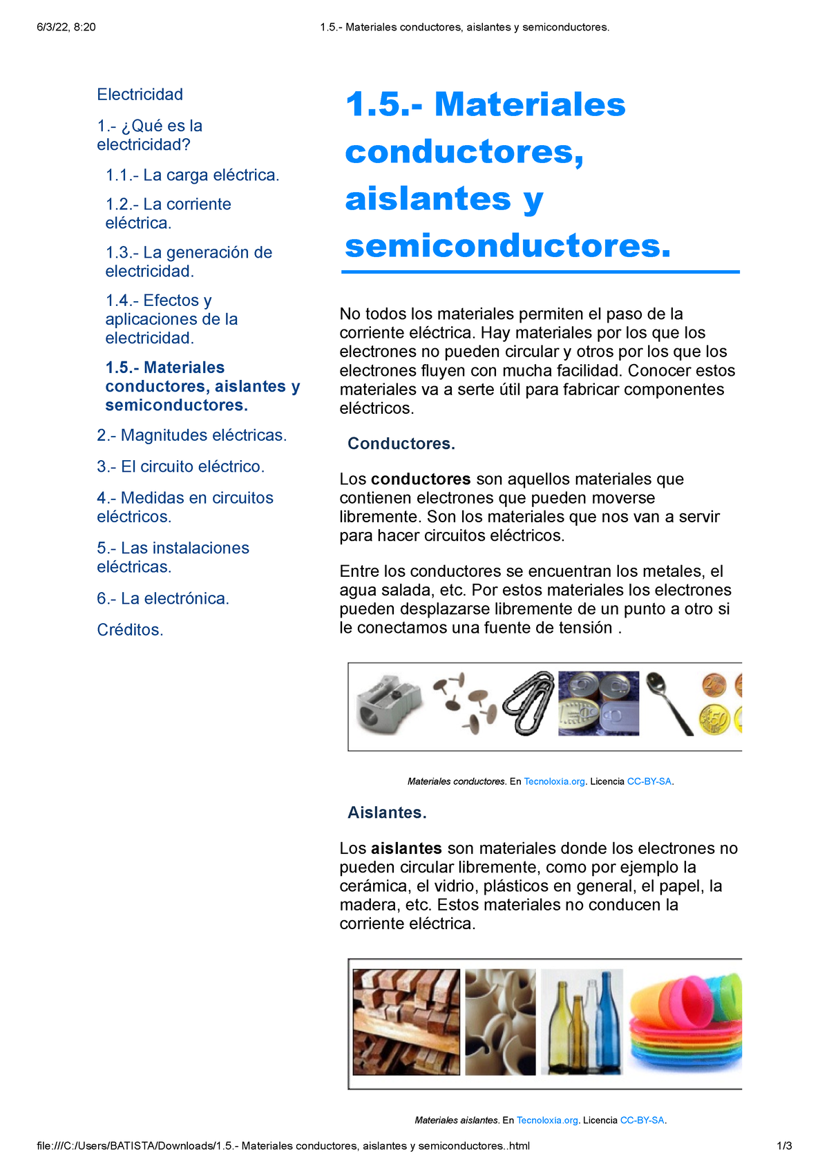 1.5. Materiales conductores, aislantes y semiconductores 6/3/22, 8