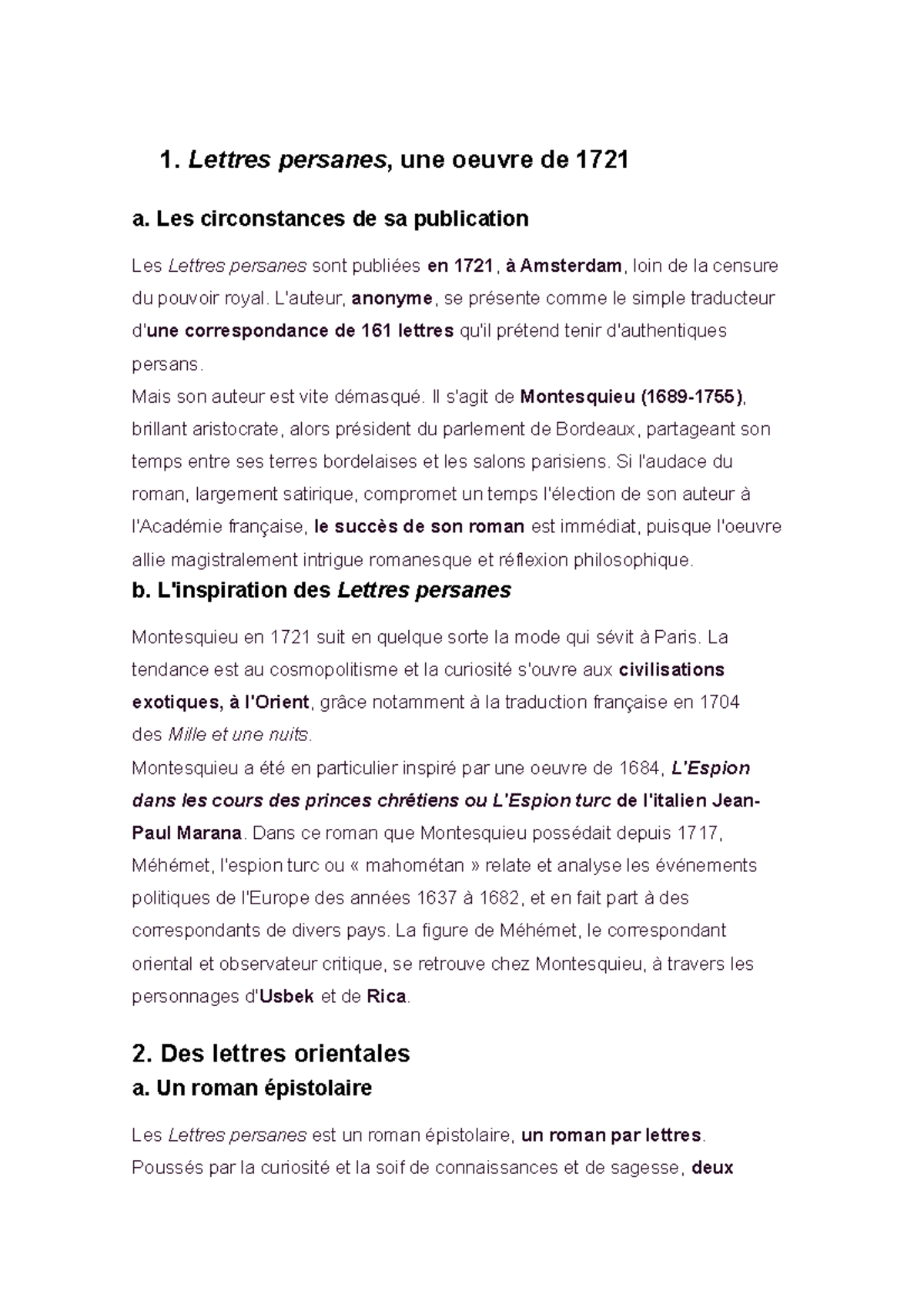 Montesquieu lettres persanes lettre 161