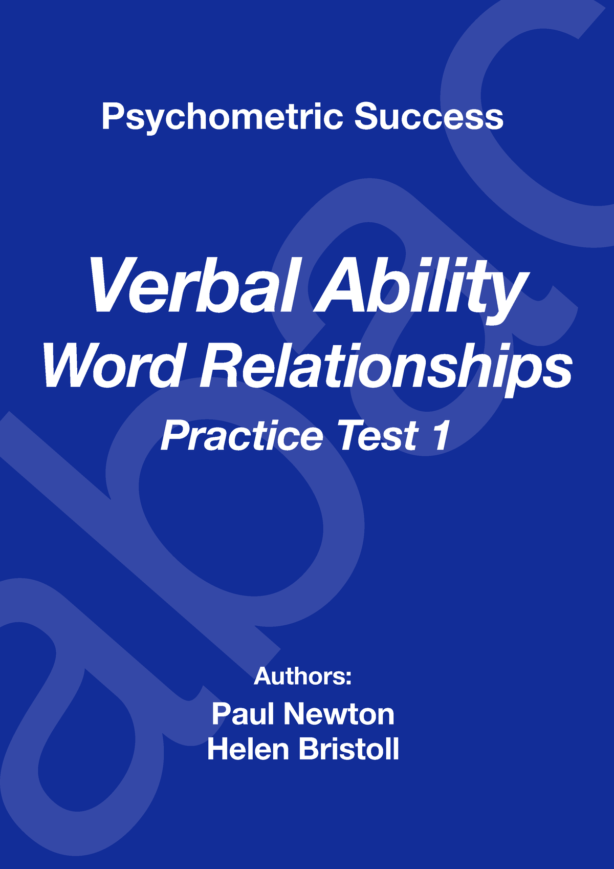 Verbal Ability Test - Verbal Ability Word Relationships Practice Test 1 ...