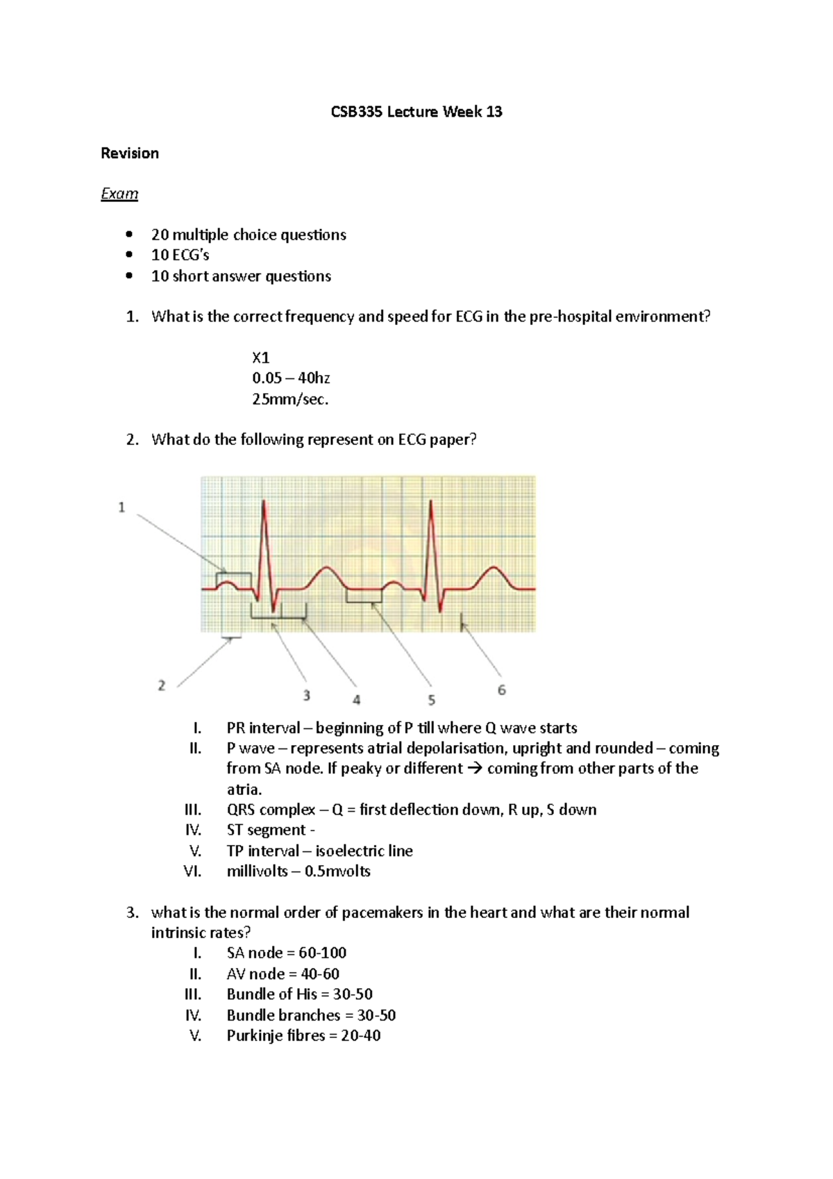 CSB335 - Revision - CSB335 Lecture Week 13 Revision Exam 20 multiple ...