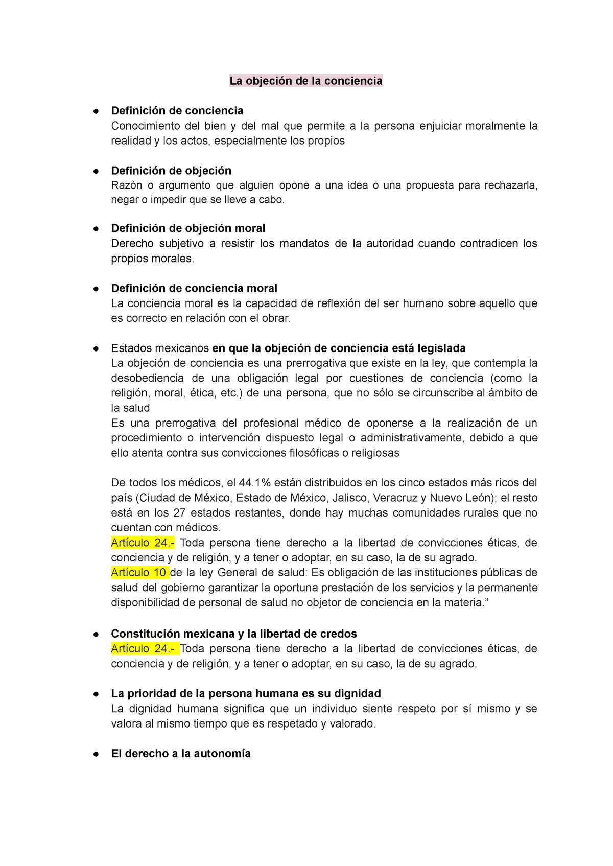 La Objeción De La Conciencia - La Objeción De La Conciencia Definición ...