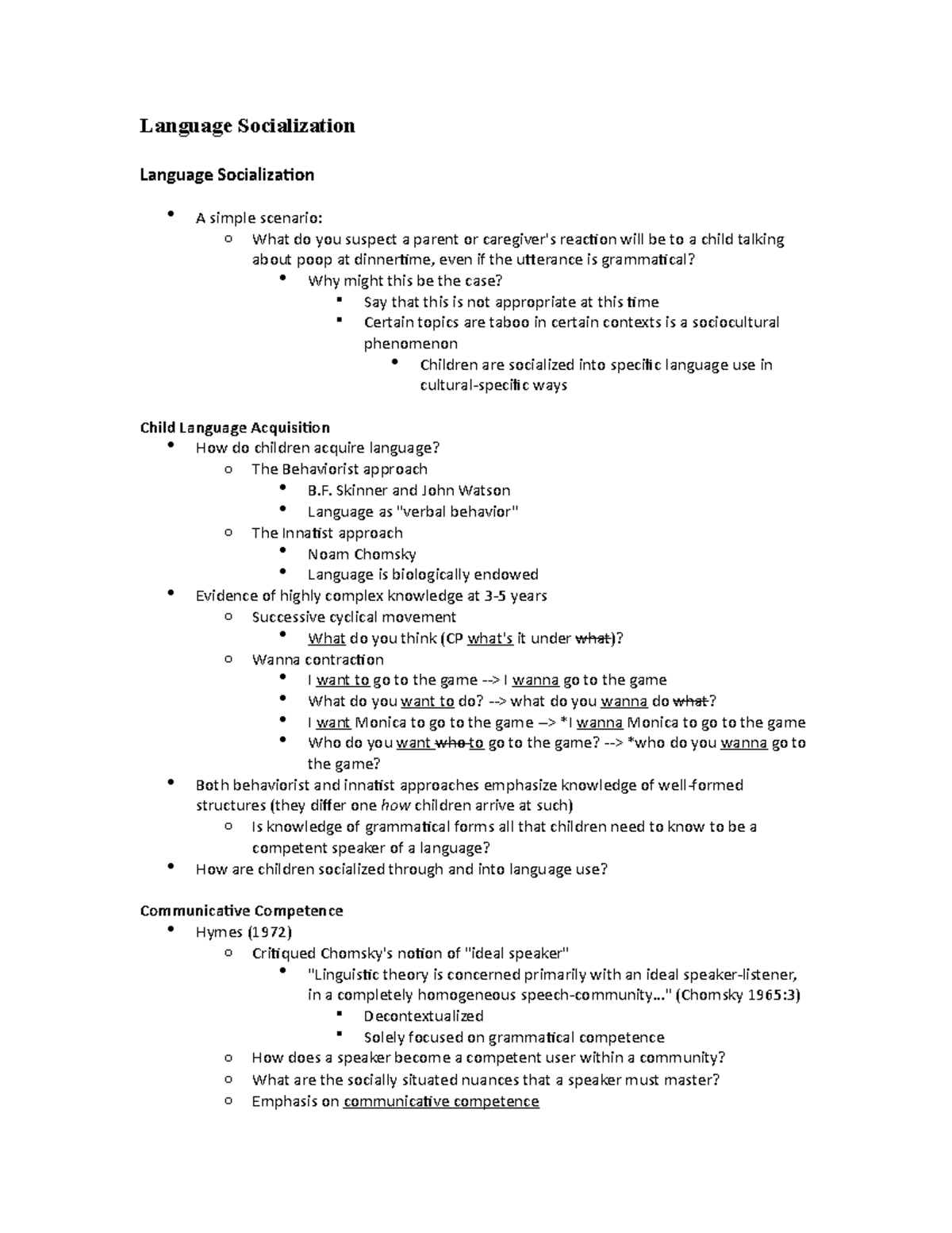Language Socialization - Language Socialization Language Socialization ...