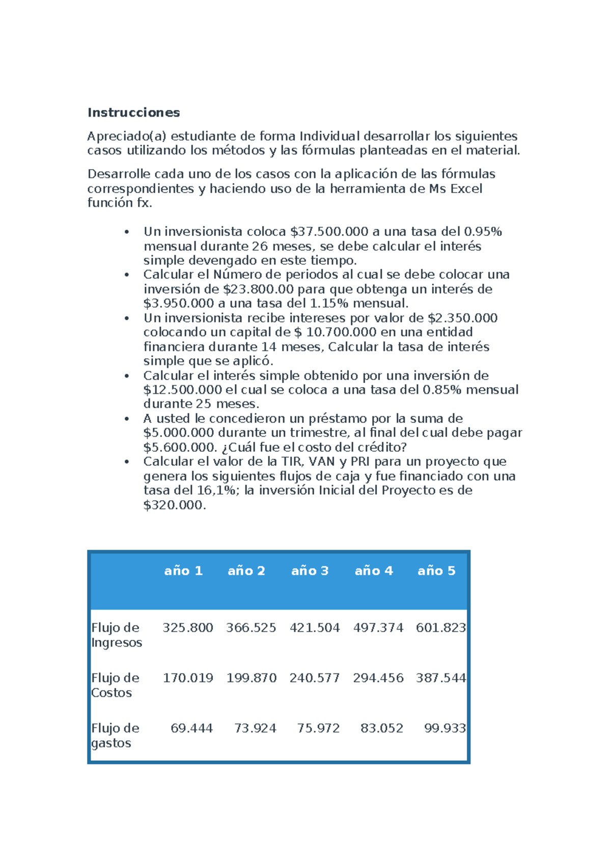 Administracion Financiera EJE 3 GUIA Resolver - Instrucciones Apreciado ...