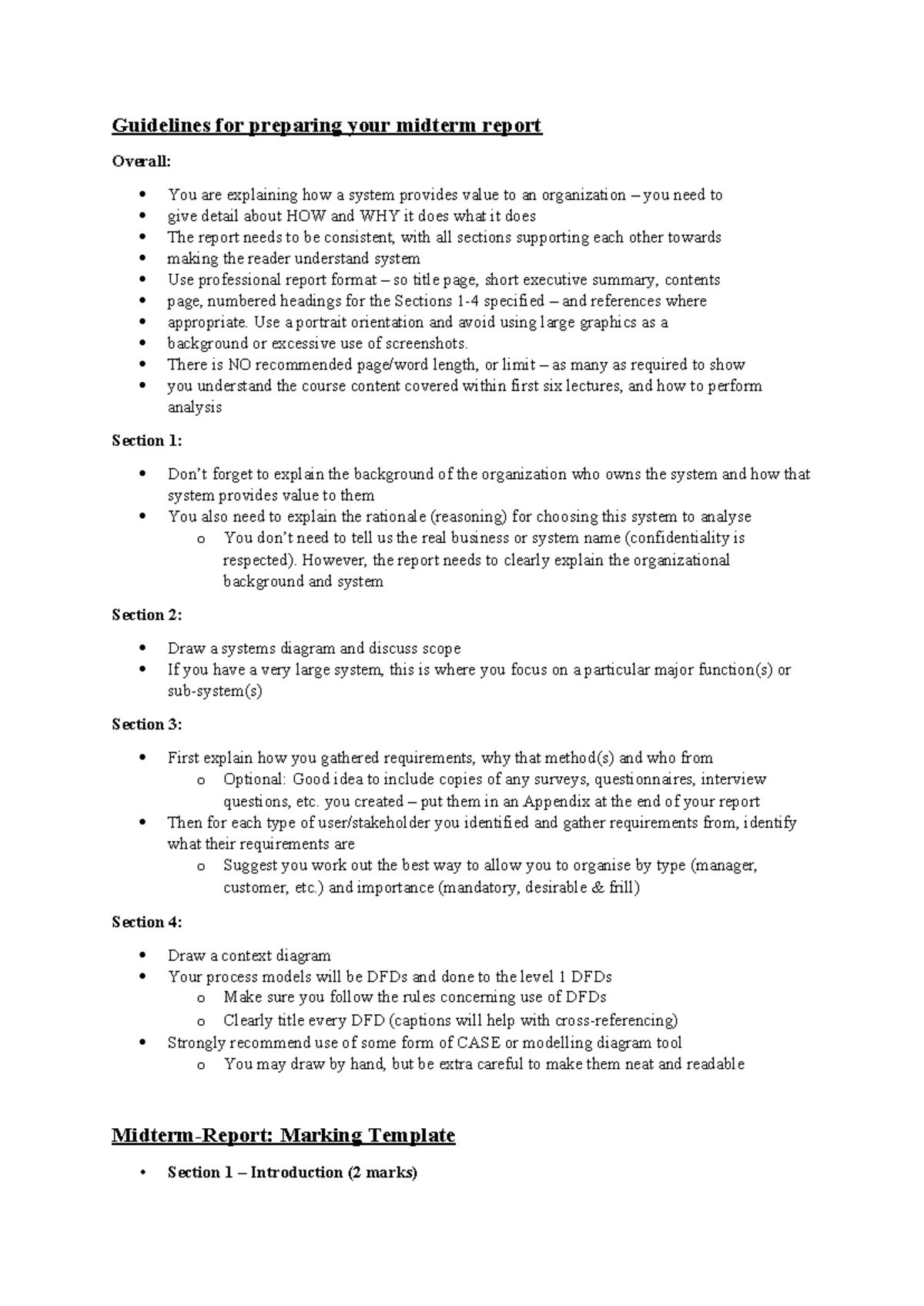 INFS8008 - Guidelines for preparing and Marking Template for Midterm ...