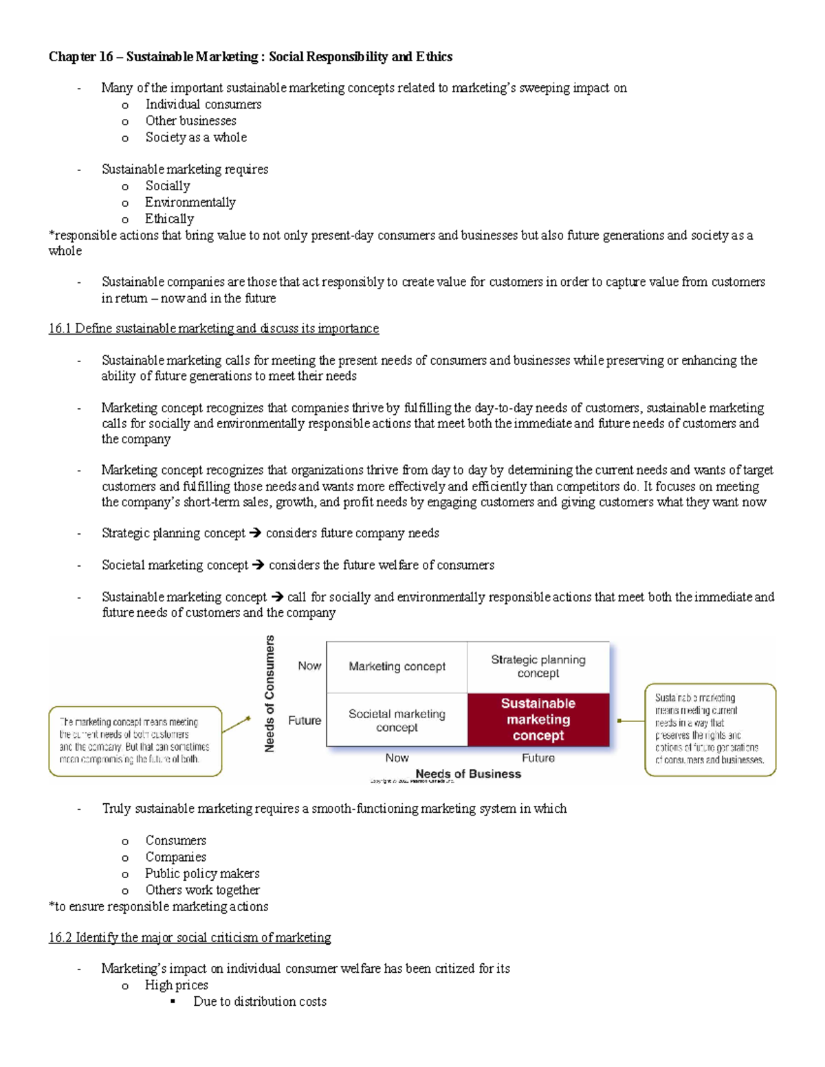 Chapter 16 - Notes - Chapter 16 – Sustainable Marketing : Social ...