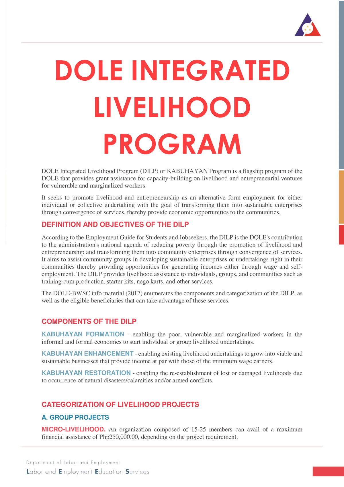 1 7 DOLE Integrated Livelihood Program DOLE INTEGRATED LIVELIHOOD   Thumb 1200 1697 