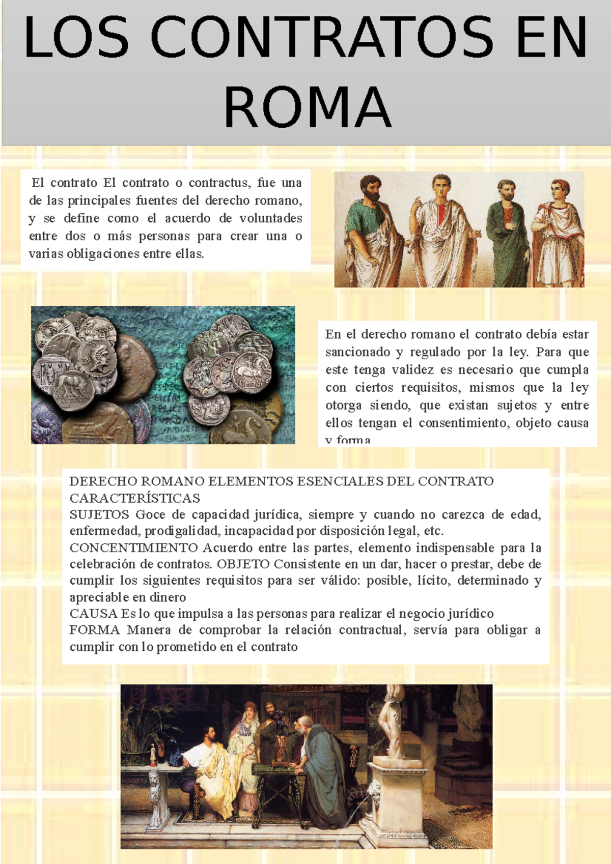 Infografia Contratos Historia DEL Derecho - LOS CONTRATOS EN ROMA ...