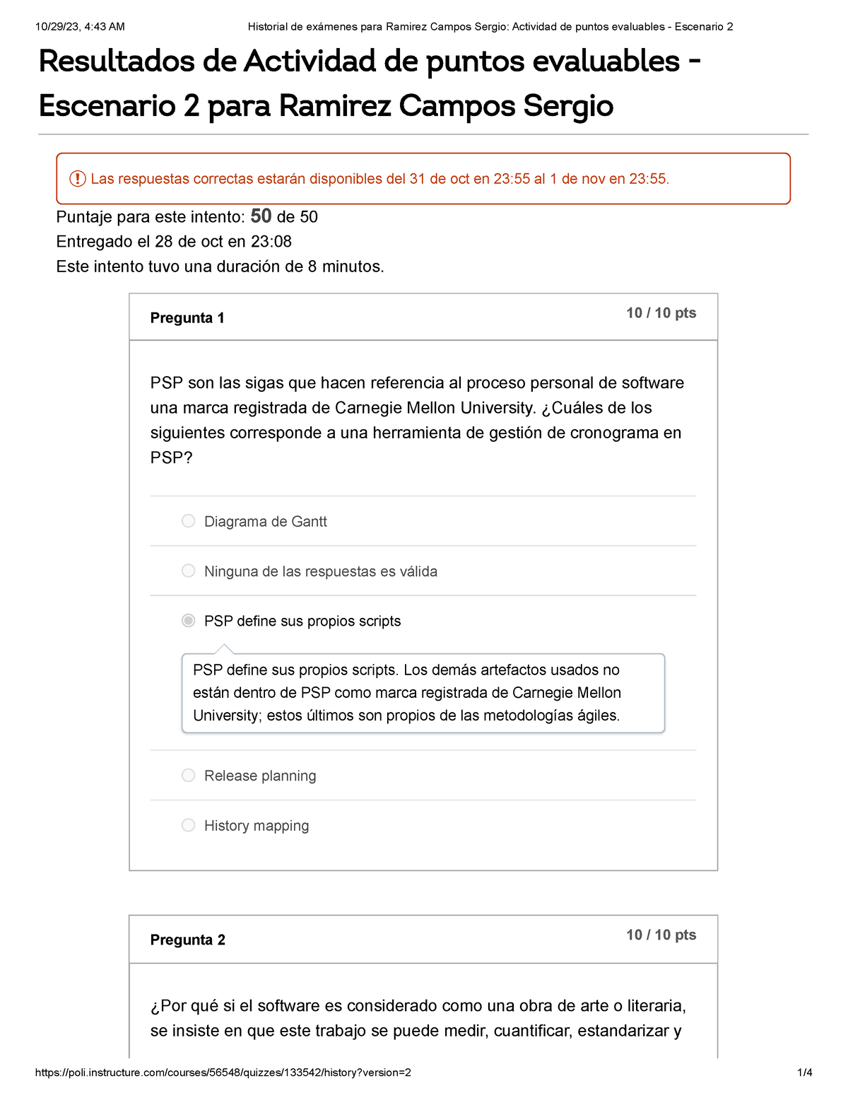 Actividad De Puntos Evaluables - Escenario 2 - Puntaje Para Este ...