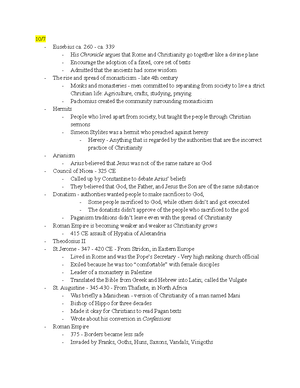 Western Civ Final Exam Study Guide - The Establishment of Roman ...