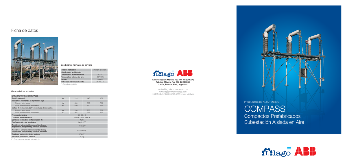 Fo803R00 LAGO ABB Compass Triptico - Ficha de datos Condiciones ...