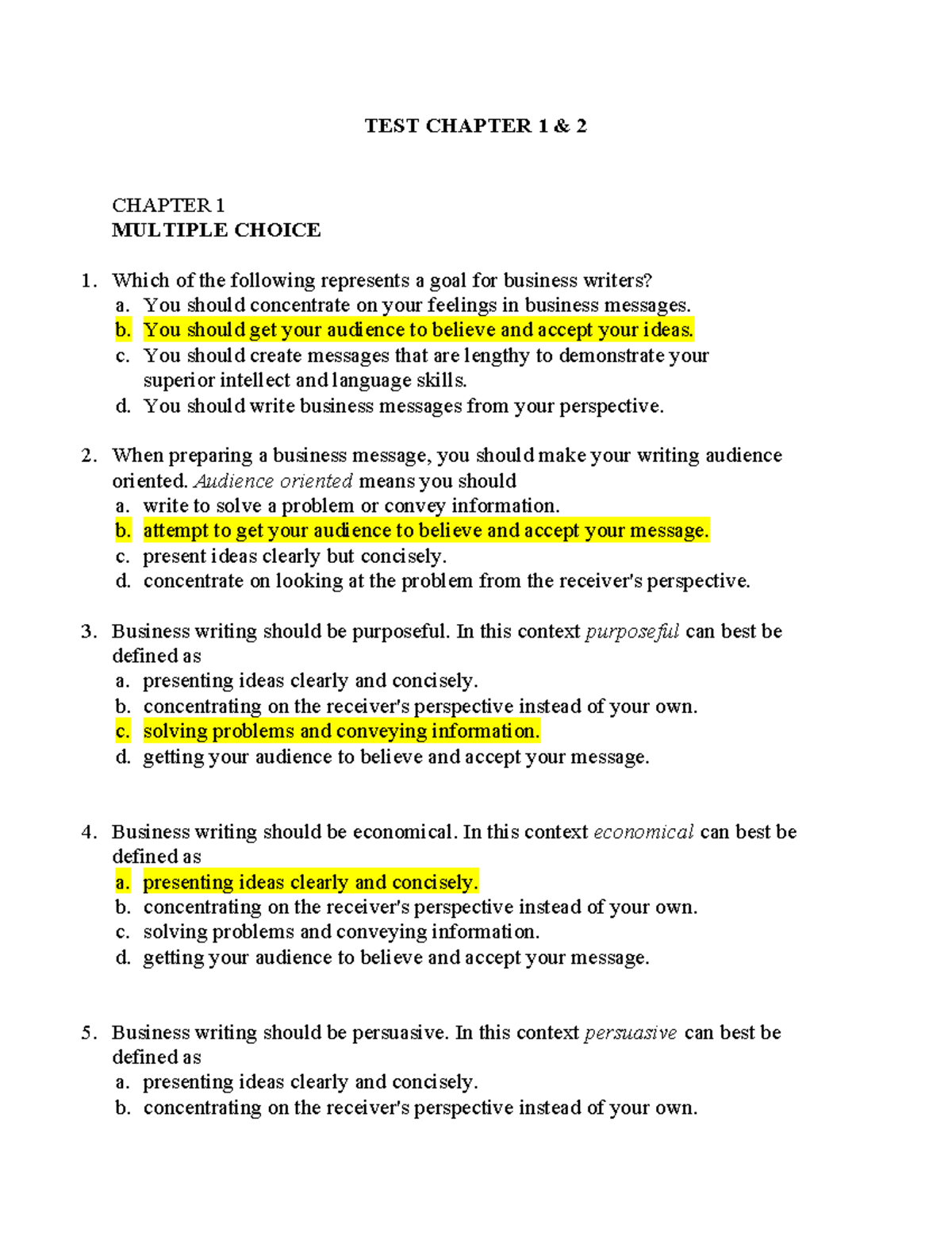 TEST Practice - Chapter 1 &2 - TEST CHAPTER 1 & 2 CHAPTER 1 MULTIPLE ...