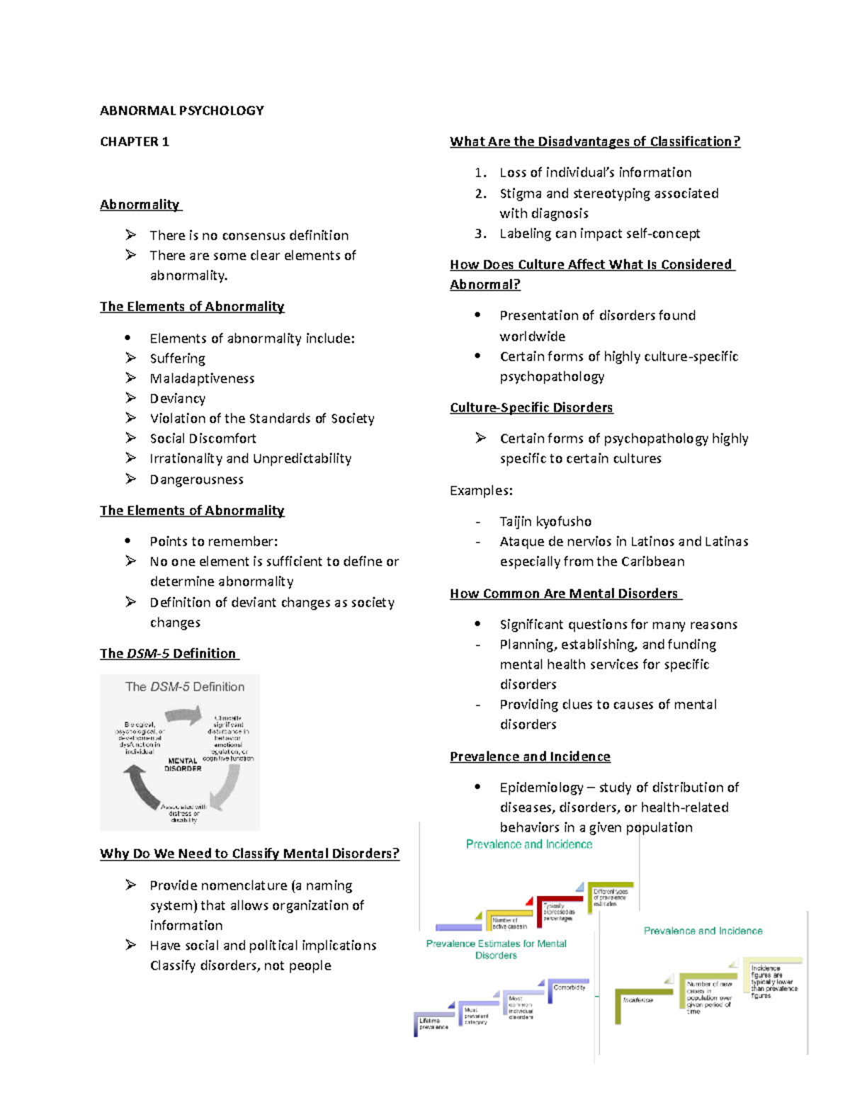 Abnormal Psychology - ABPSYCH - ABNORMAL PSYCHOLOGY CHAPTER 1 ...