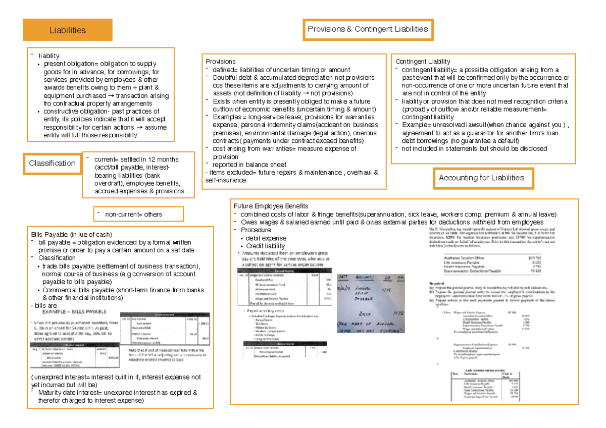 Wk 11 - Lecture notes 9 - Provisions Contingent Liabilities Liabilities ...