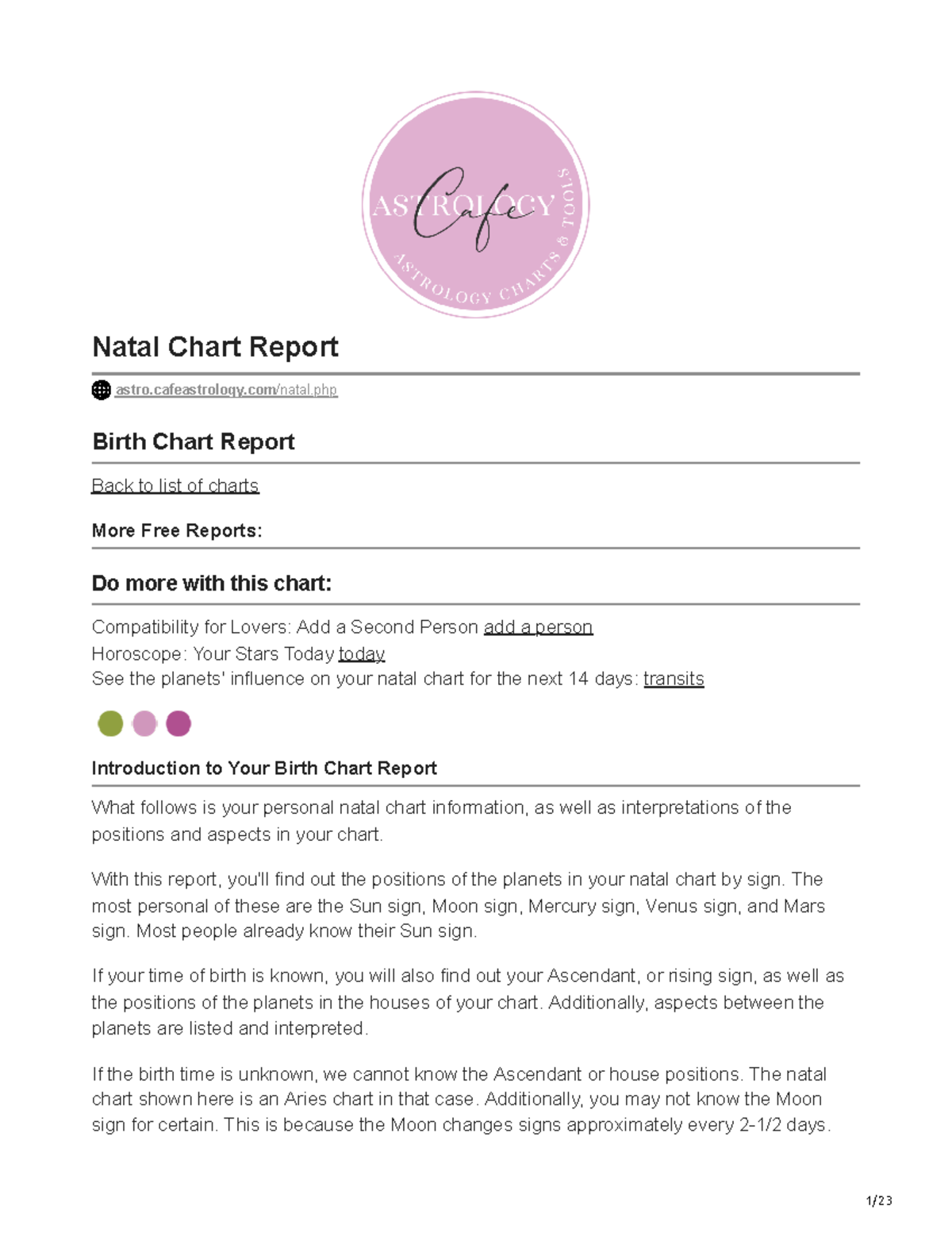 Astro.cafeastrology.com-Natal Chart Report - Natal Chart Report astro