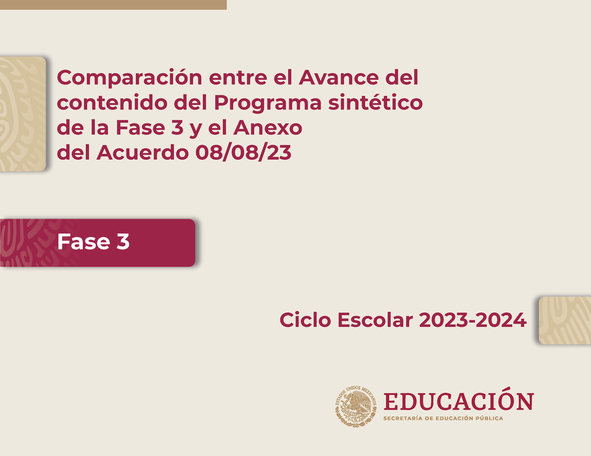 Comparativo Programa Sintetico Fase 3 - ComparaciÛn Entre El Avance Del ...