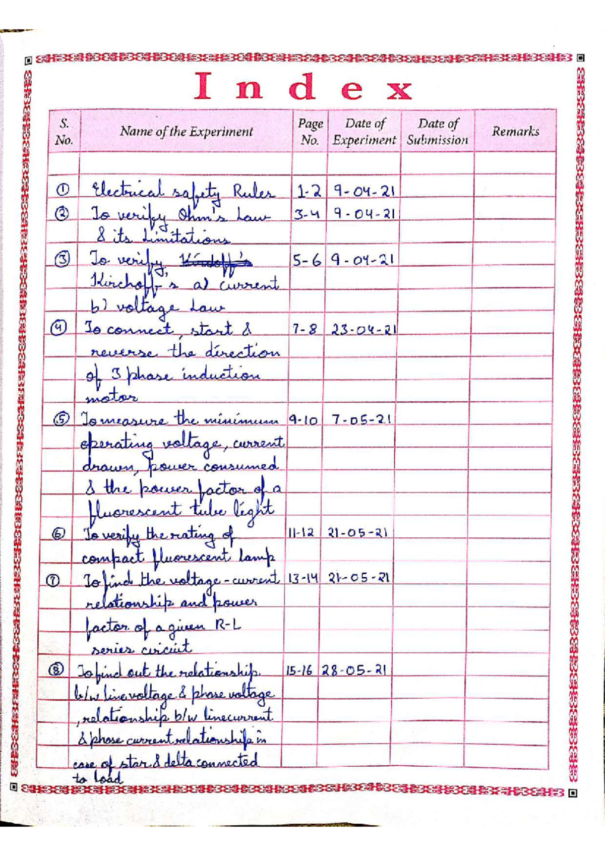 Basic Electrical Engineering Practical File - Basic Electrical ...