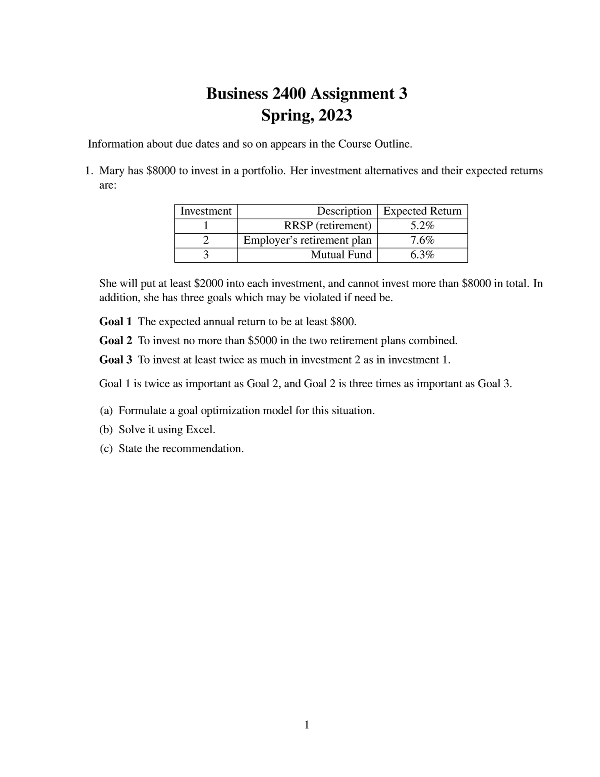 assignment paper spring 2023