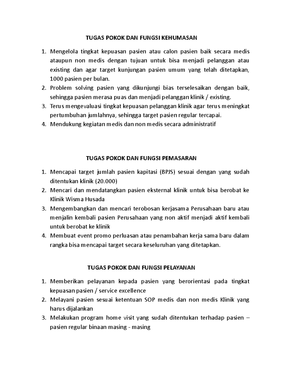 Tupoksi Humas DAN Pemasaran - TUGAS POKOK DAN FUNGSI KEHUMASAN 1 ...