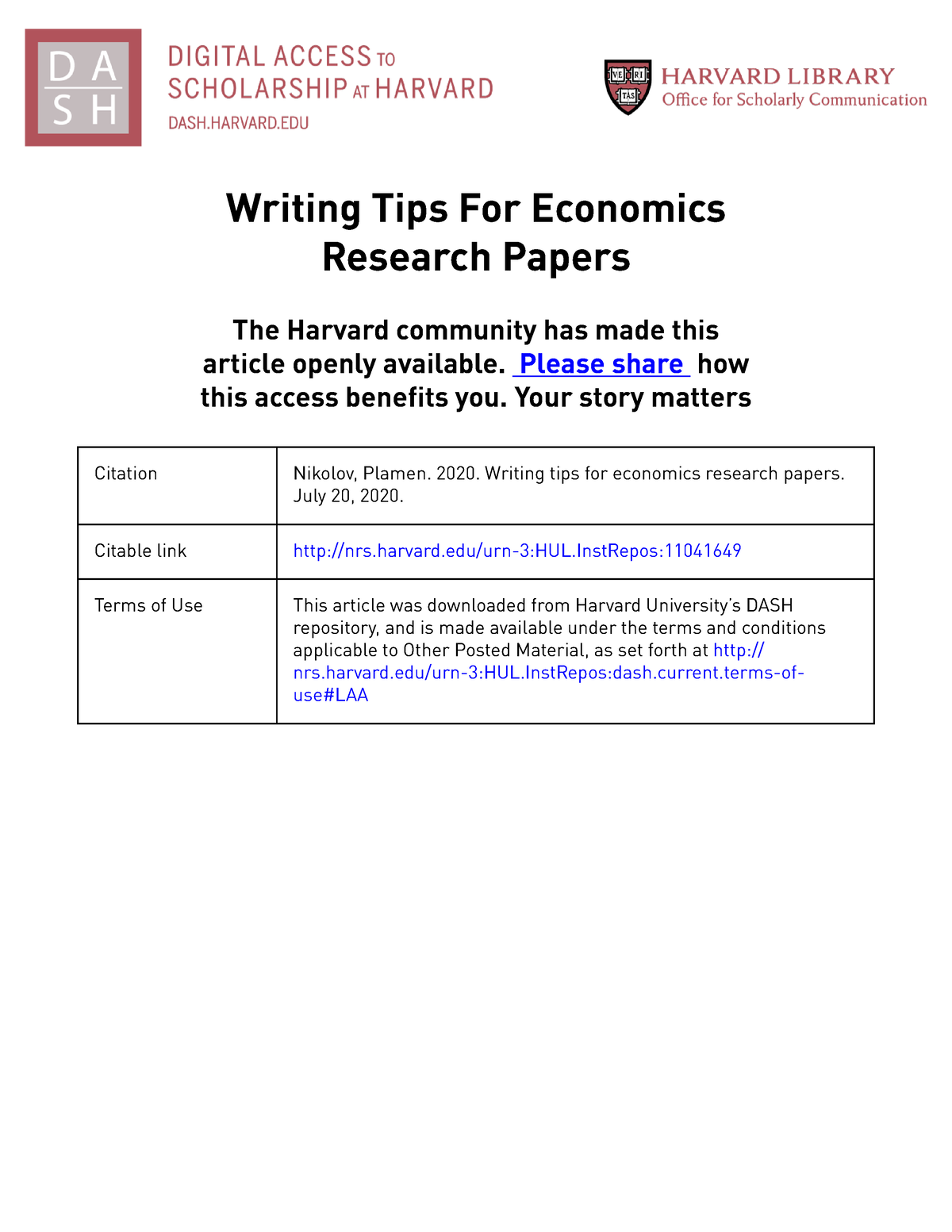 writing tips for creating effective economics research papers