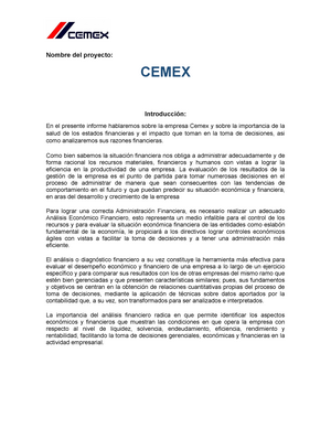 ESTUDIO SOBRE EMPRESA CEMEX - CEMEX 1. Identificación De Empresa De ...