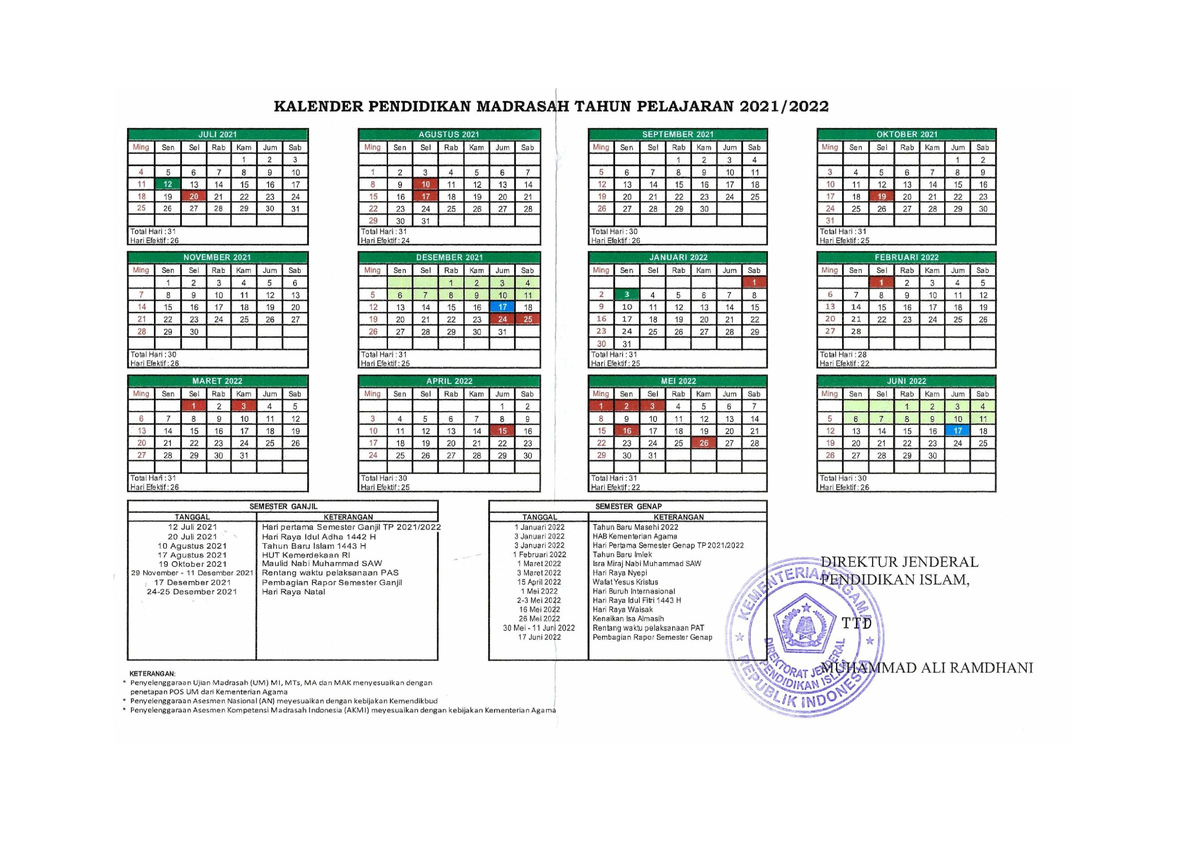 Kaldik - kalender pendidikan - Pendidikan Islam - Studocu