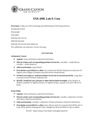 Lab 9: Anaerobic Capacity - EXS-250L Lab 9: Anaerobic Capacity 300-Yard ...
