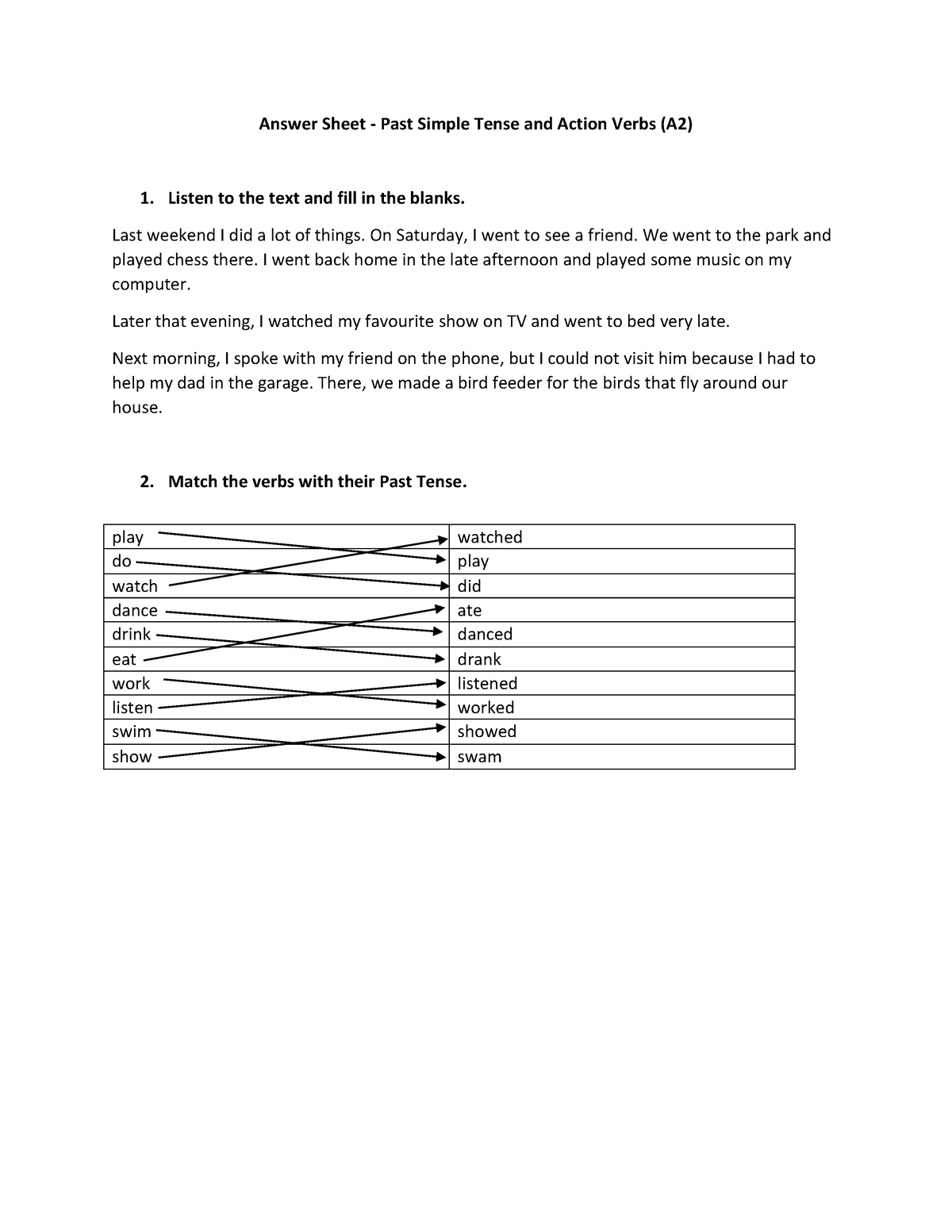 16-32- past tense - GGGG - Aim: Students will identify the function of the  past simple tense in - Studocu