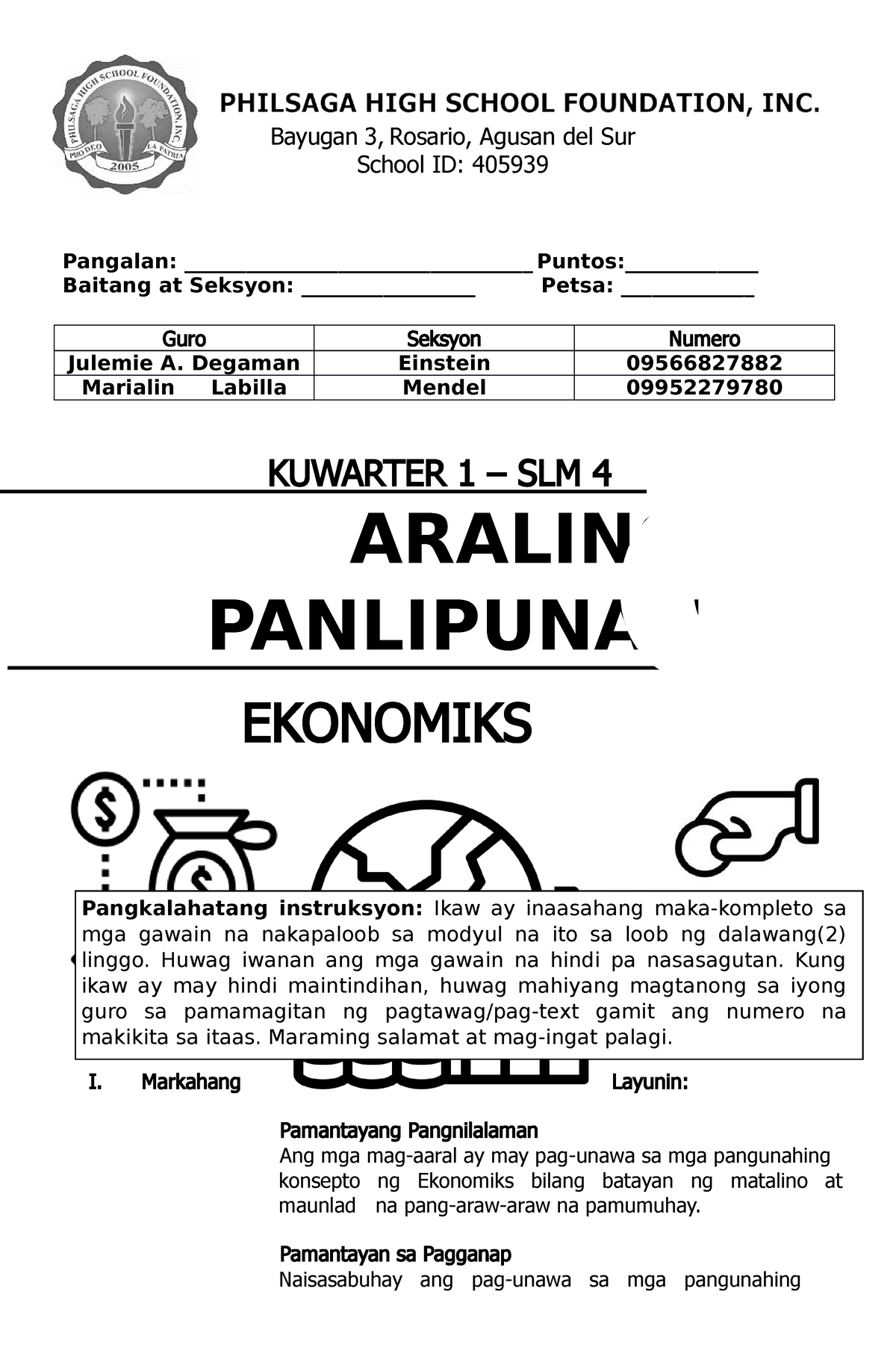 Q1-AP9-M4 - Can be use for grade 9 students. - ####### Bayugan 3 ...