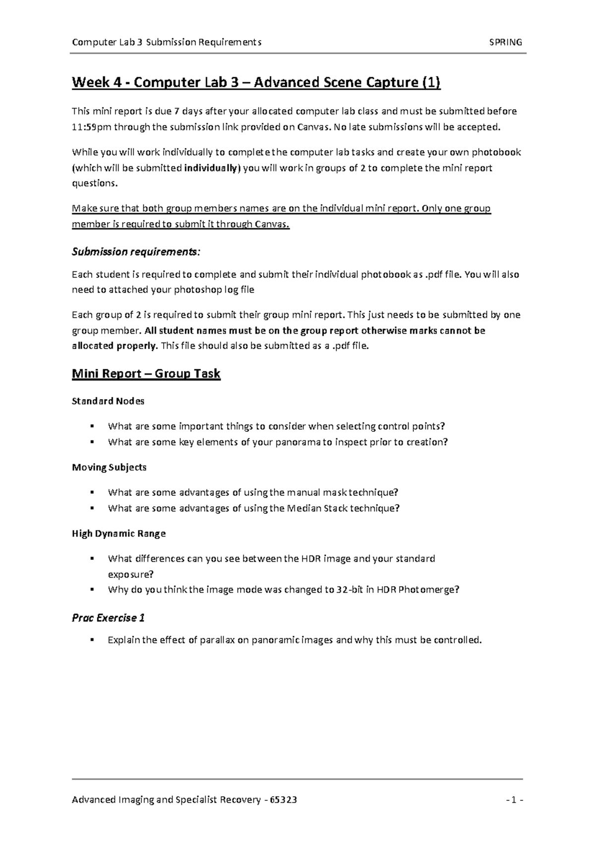 Week 4 Cmp Lab 3 - Report requirements 2024 - Computer Lab 3 Submission ...