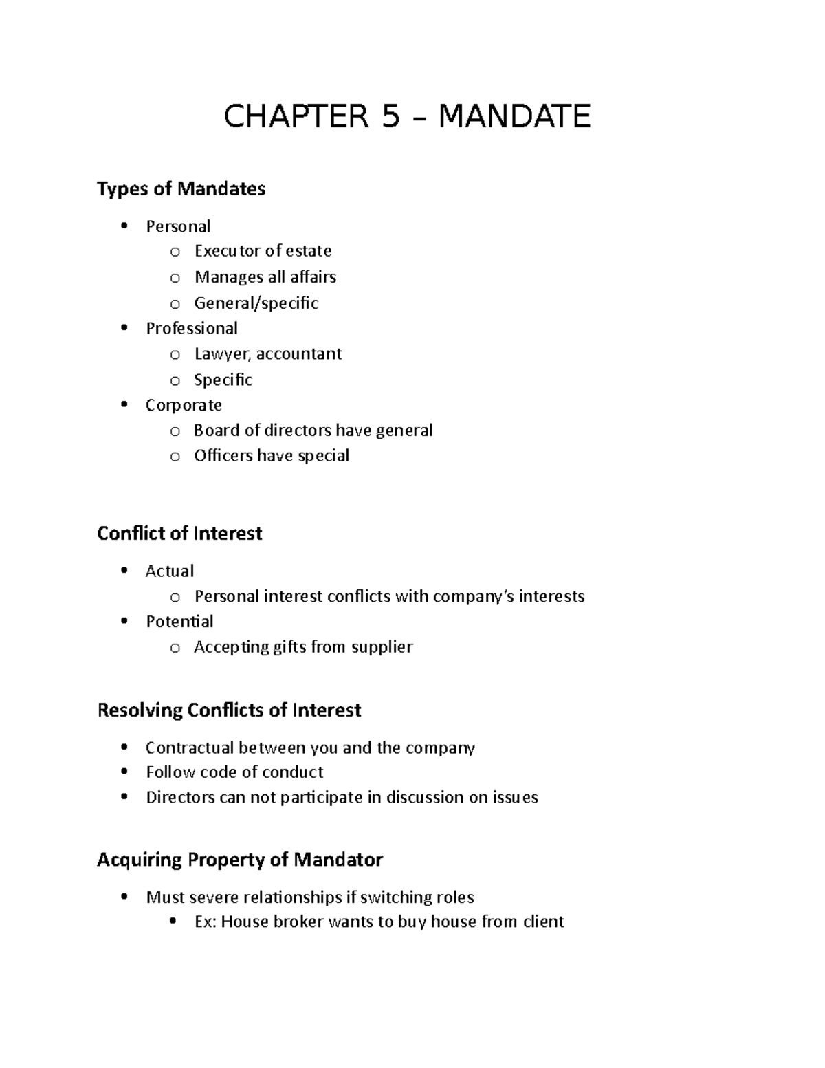 comm-315-class-8-notes-ch-chapter-5-mandate-types-of-mandates