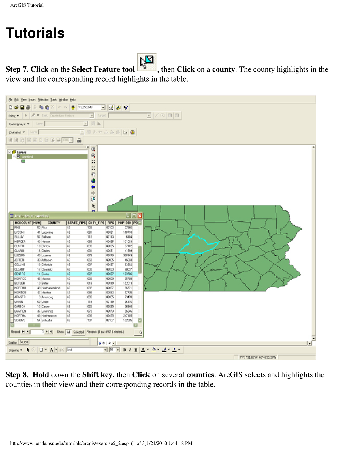 Exercise 5 2 - Examples Of ArcMap - ArcGIS Tutorial Tutorials Step 7 ...