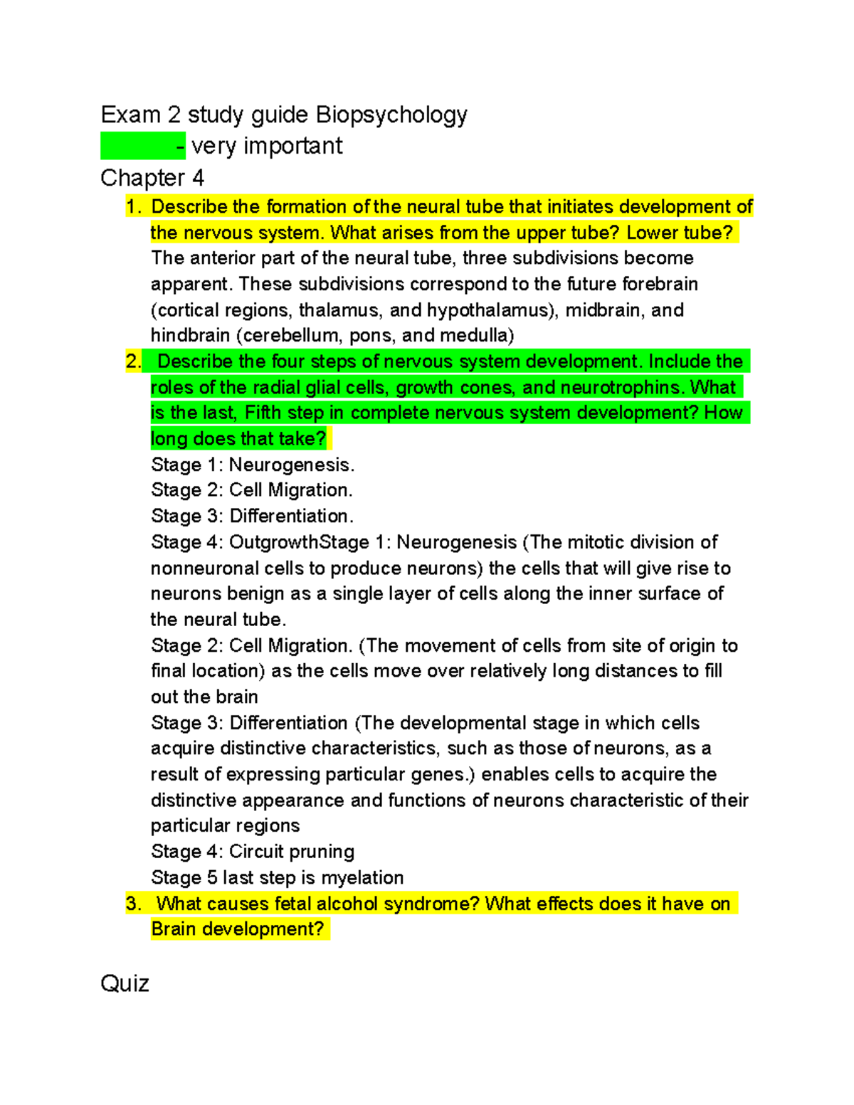 Exam 2 Study Guide - These Are The Notes That Will Be On Exam 2 Chapter ...