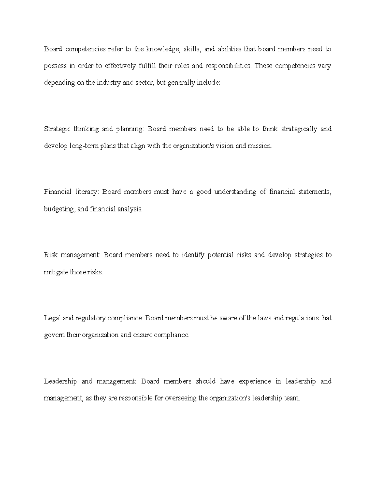 16 - Aditya Birla Group - Board competencies refer to the knowledge ...