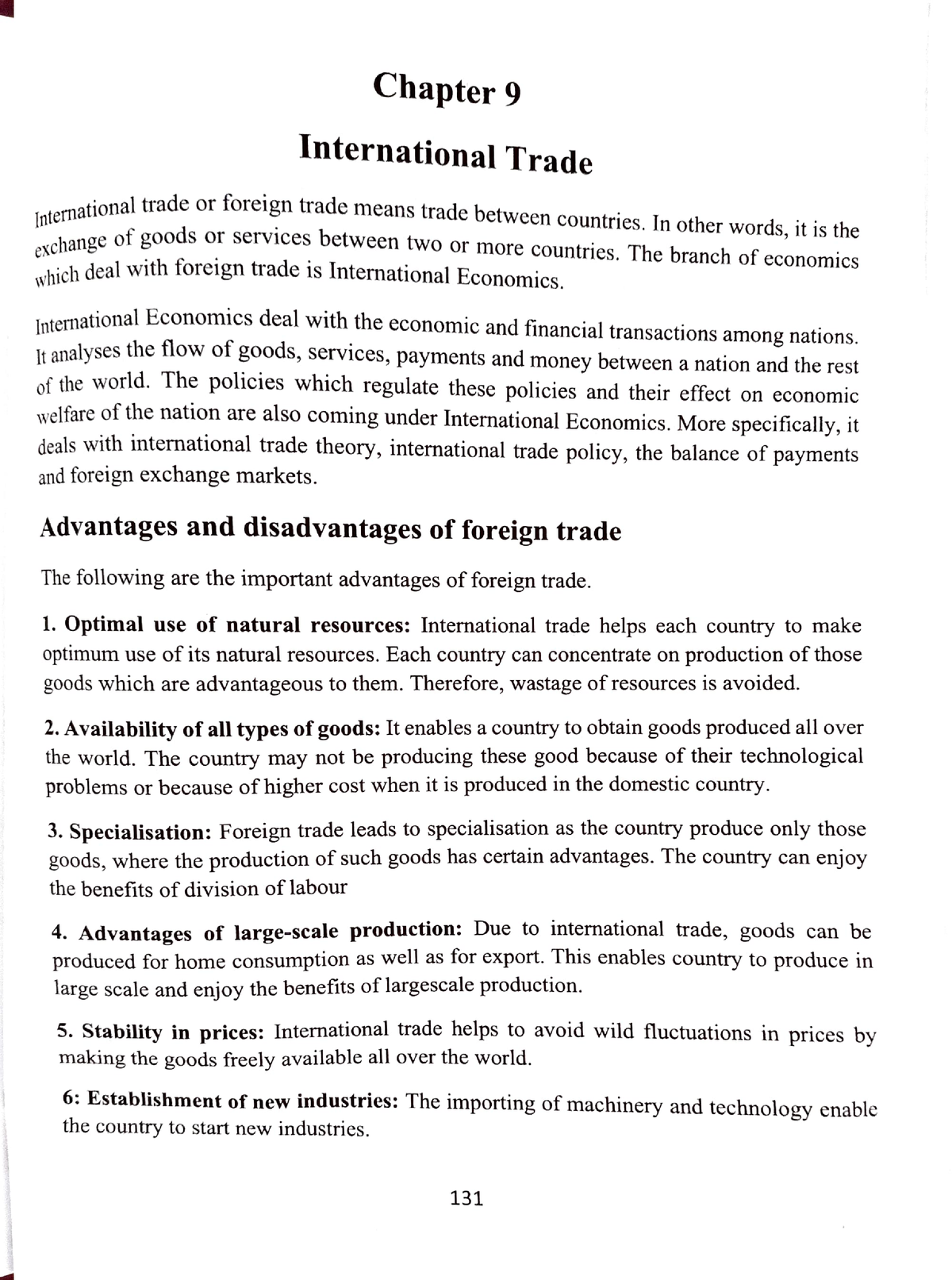 term paper on international trade