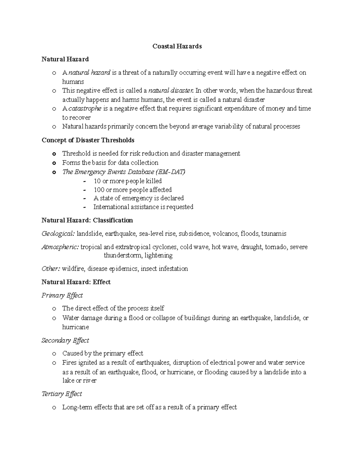 What Is A Natural Hazard Disclosure Statement