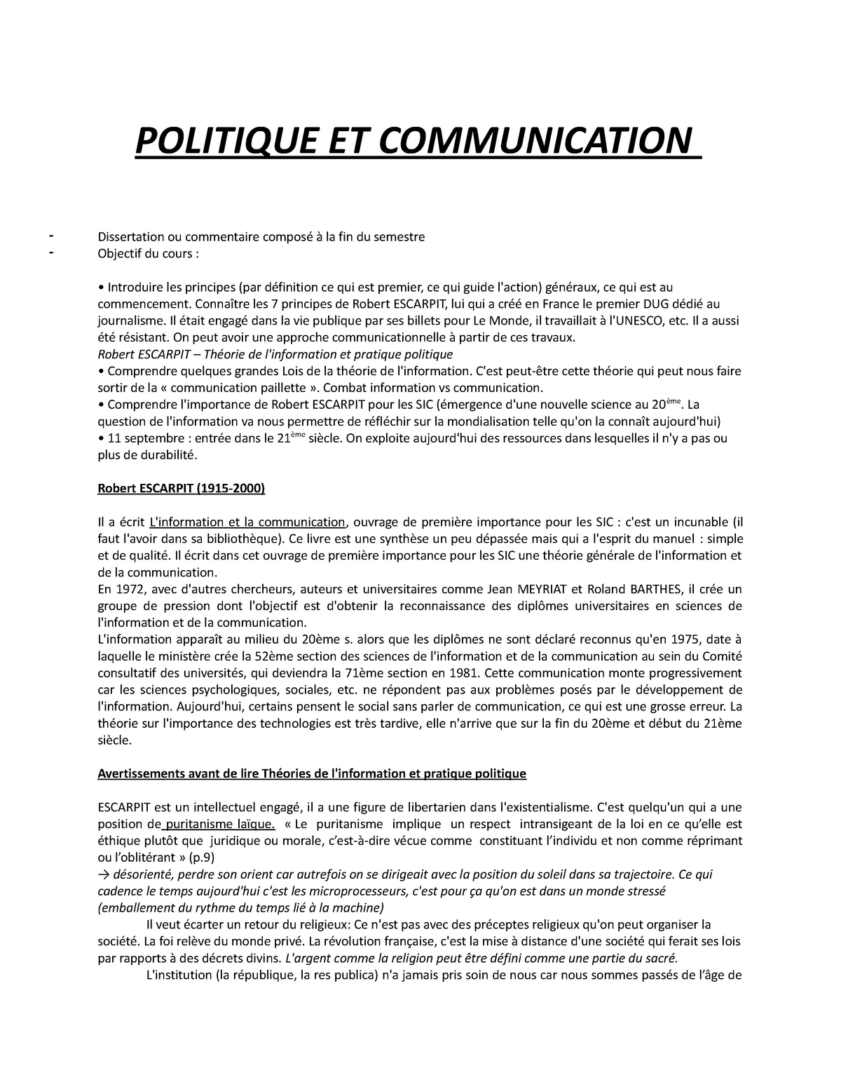 dissertation communication politique