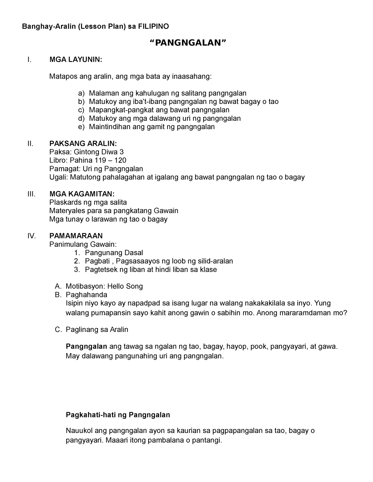 Scribd Asd Banghay Aralin Lesson Plan Sa Filipino Pangngalan I Hot Sex Picture 8033