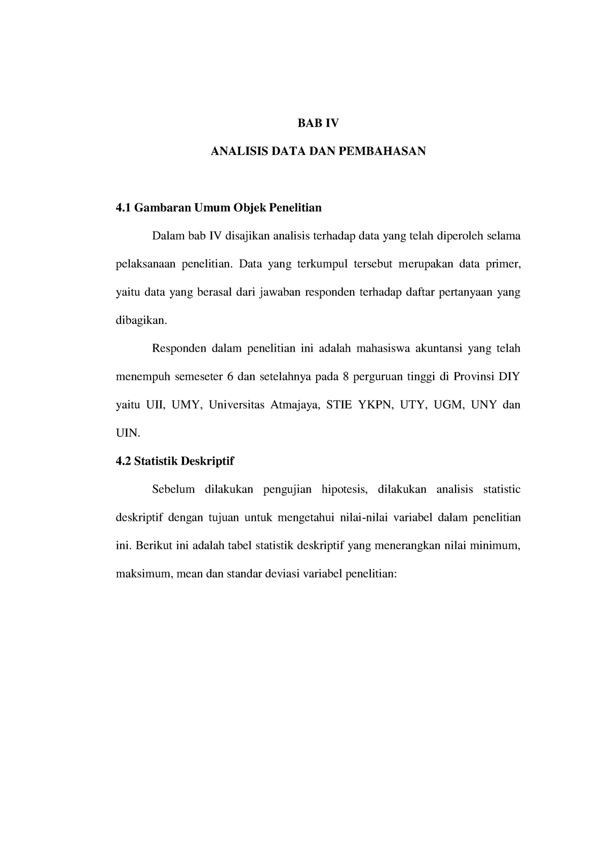 I Pertimbangan 16 - BAB IV ANALISIS DATA DAN PEMBAHASAN 4 Gambaran Umum ...