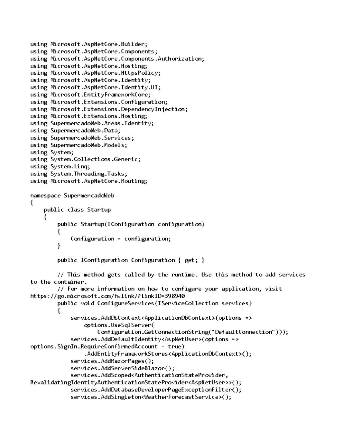 Code cass - Archivo sobre configuration de BD - using Microsoft ...