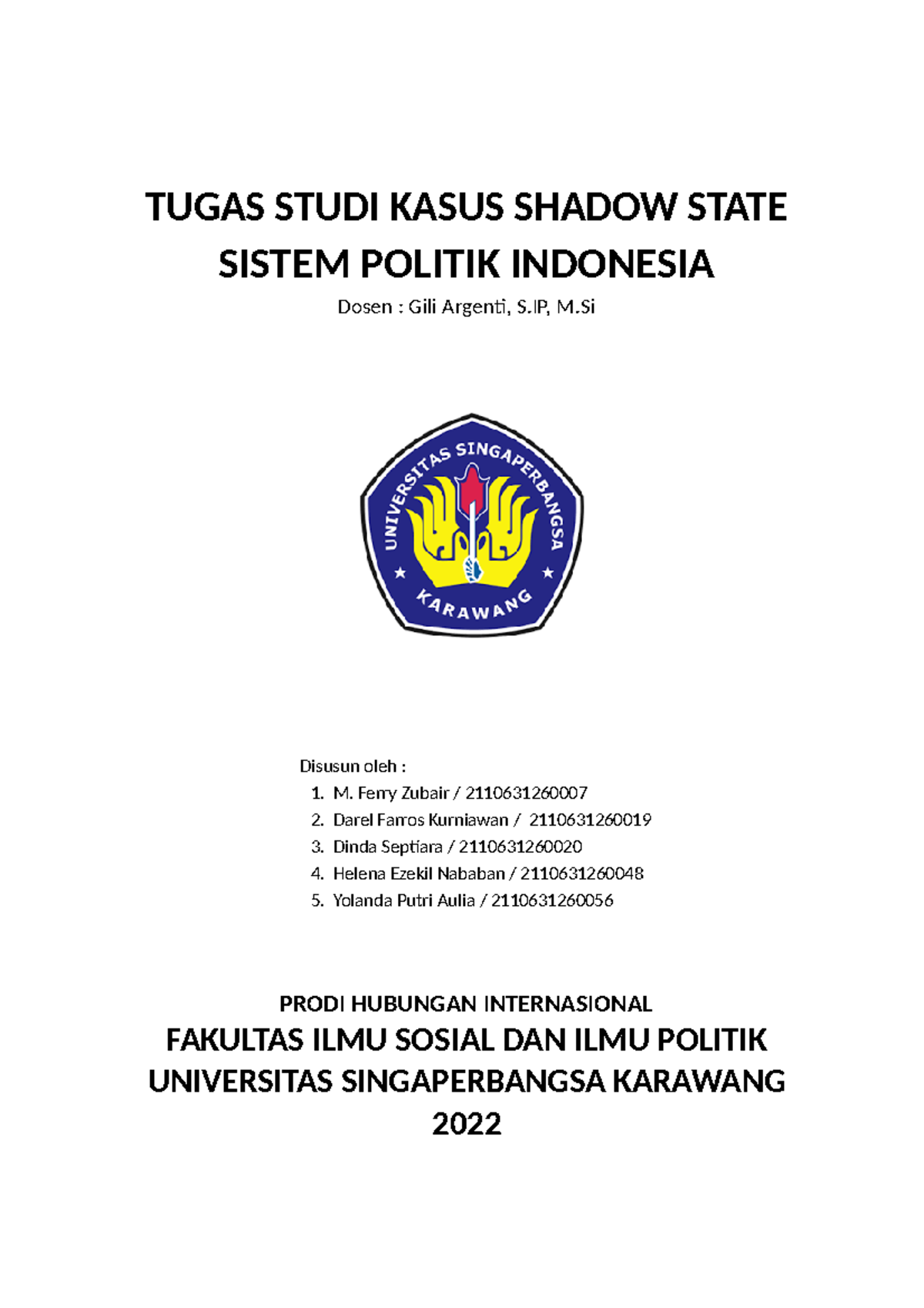 Tugas Studi Kasus Shadow State - TUGAS STUDI KASUS SHADOW STATE SISTEM ...