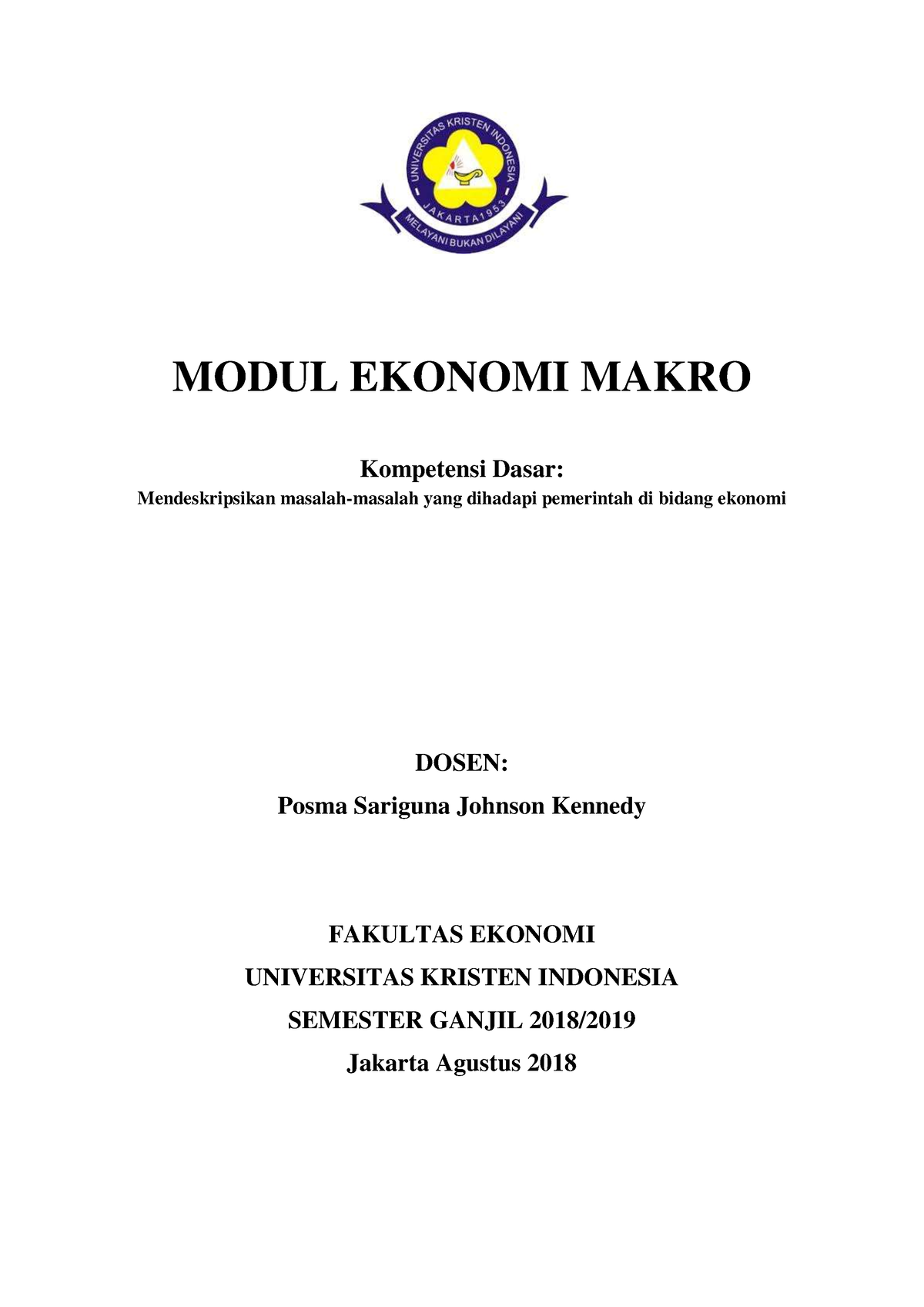 Modul Ekonomi Makro - Mikro - UK Petra - Studocu