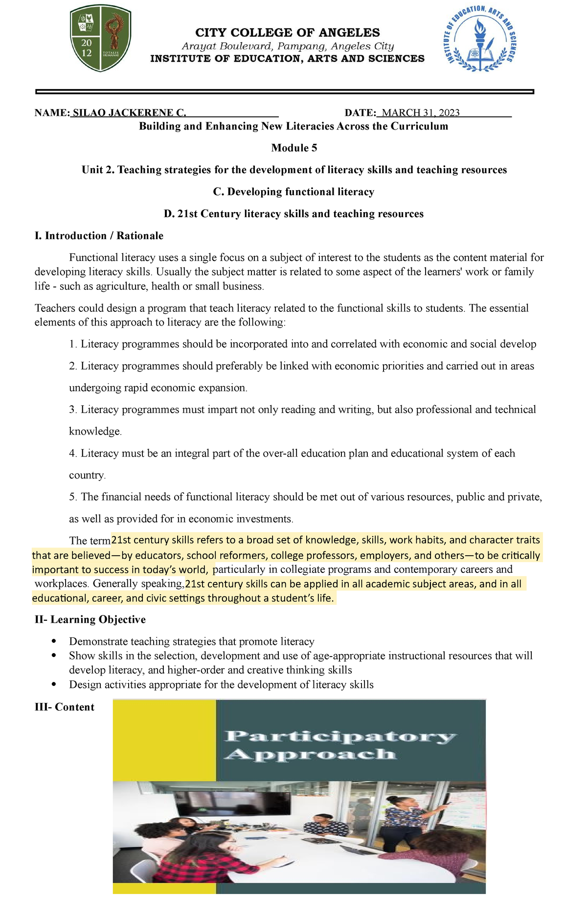 Module 5 Building And Enhancing New Literacies Across The Curriculum ...