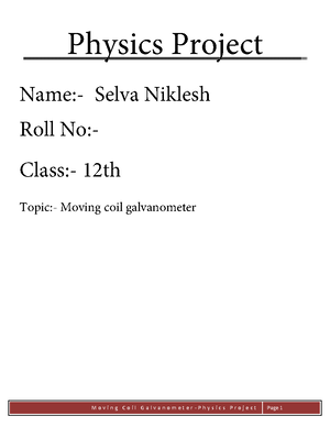 Ptk.doc - Physics Investigatory Project - PHYSICS 2022- INVESTIGATORY ...