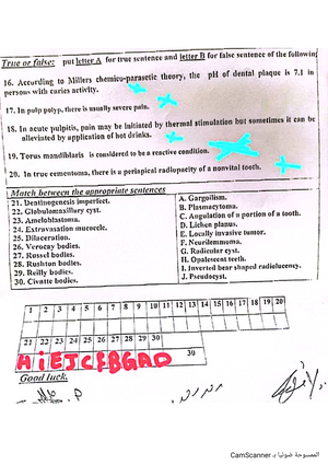 Oral Surgery MCQ - BDS FINAL PROFESSIONAL EXAMINATION 2007 ORAL SURGERY ...