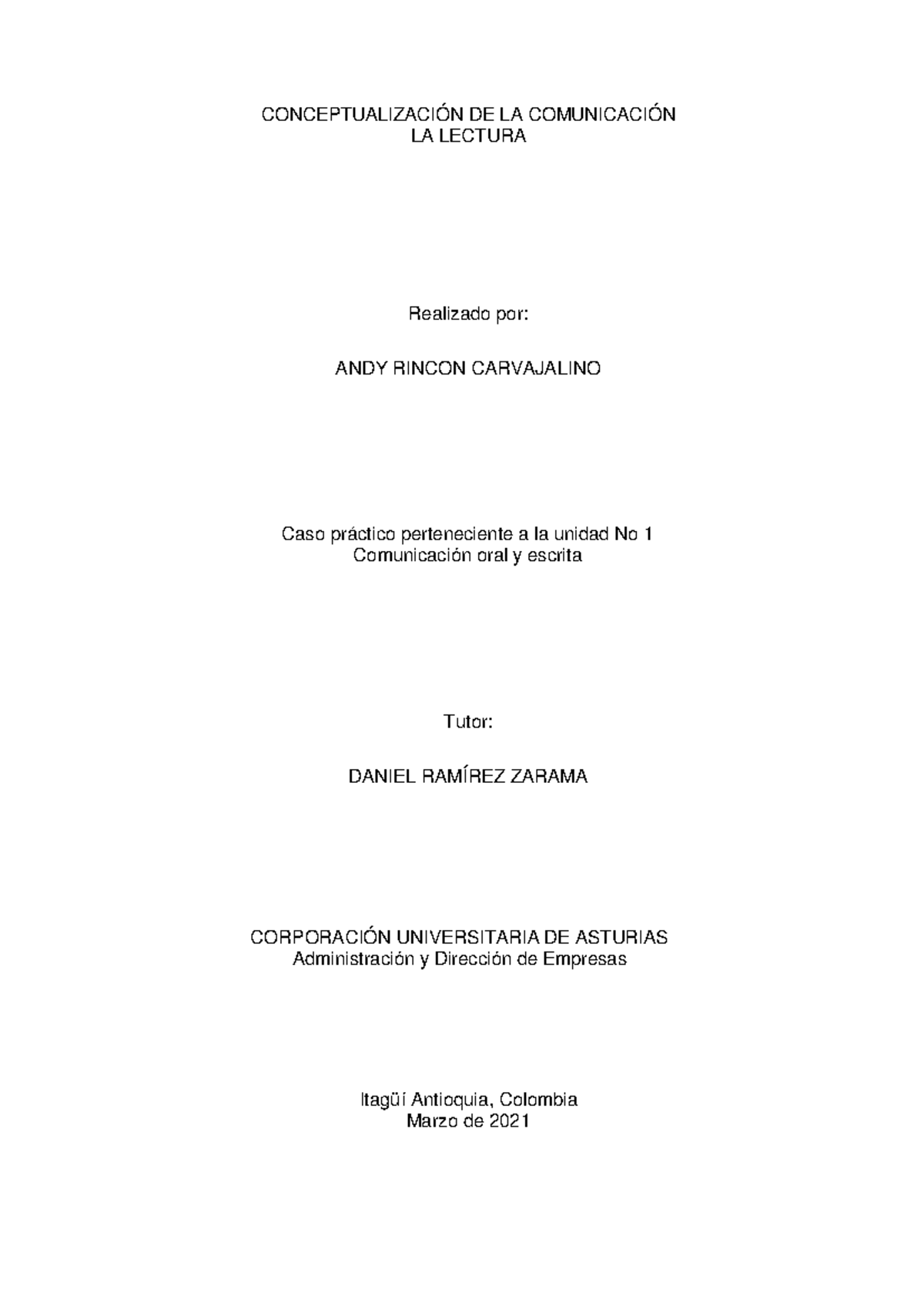 CASO Practico Unidad No 1 - ANDY Rincon - CONCEPTUALIZACIÓN DE LA ...